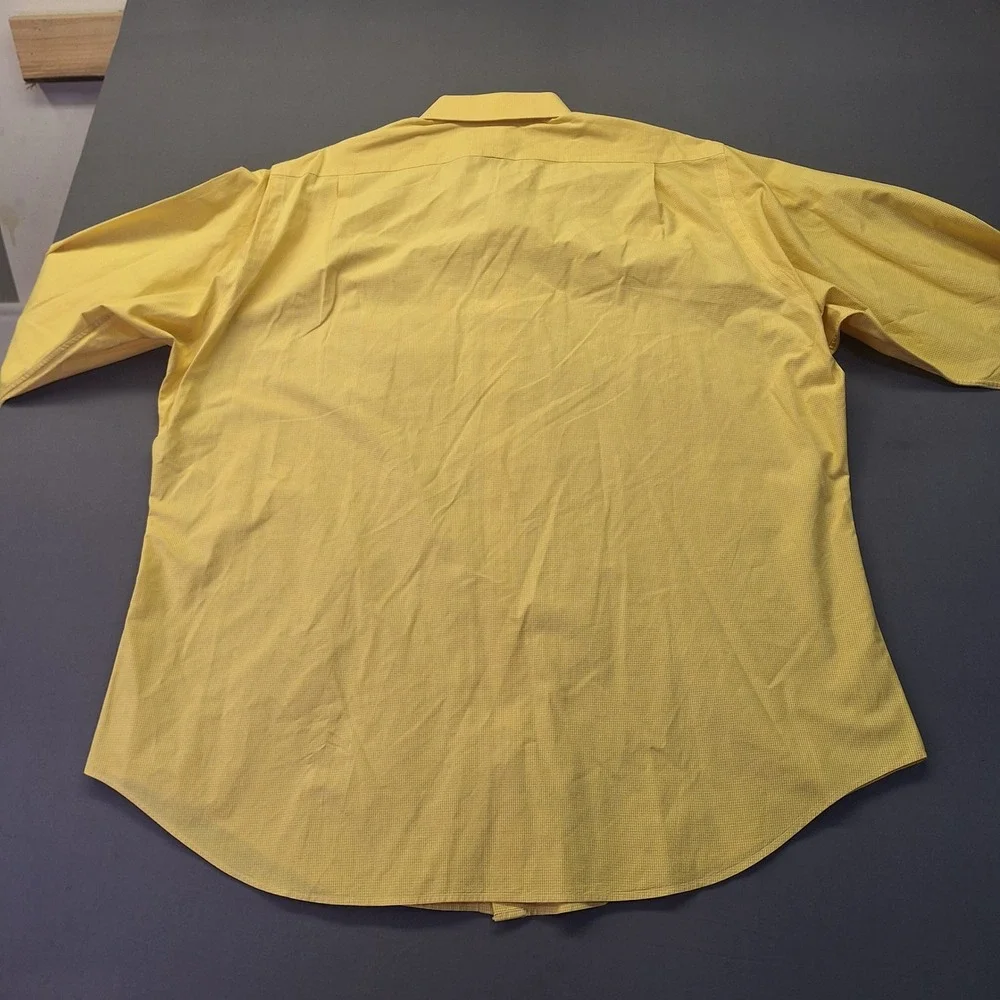 Polo Ralph Lauren Regent Classic Fit Yellow Gingham Cotton Shirt 17.5 32/33